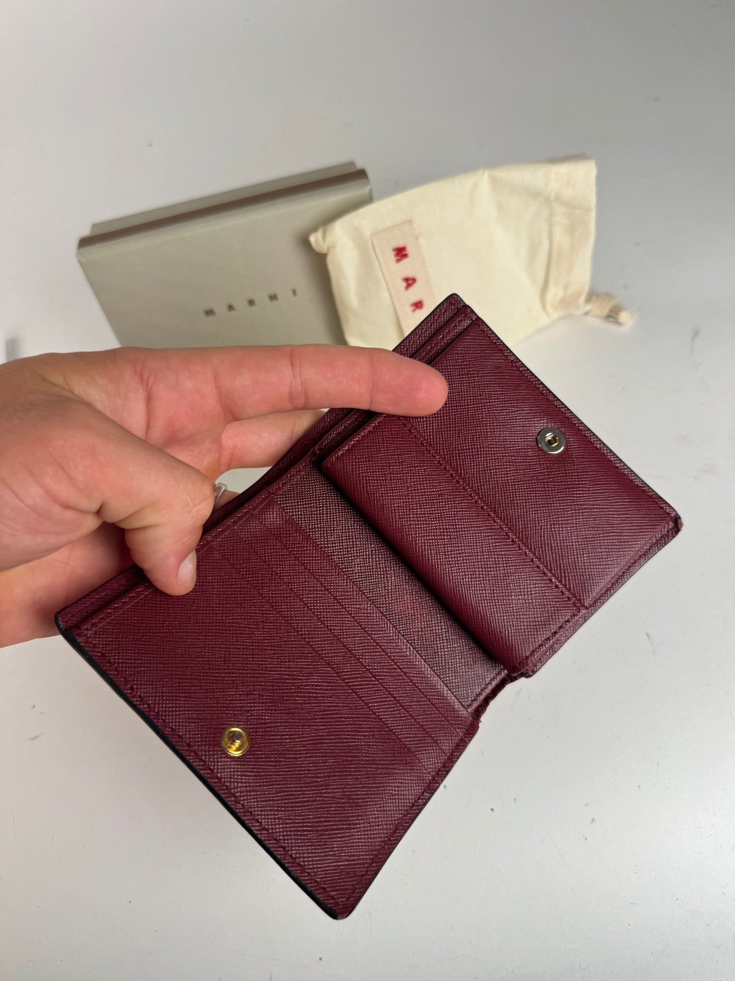 Vintage Marni Leather wallet pink Black Brown