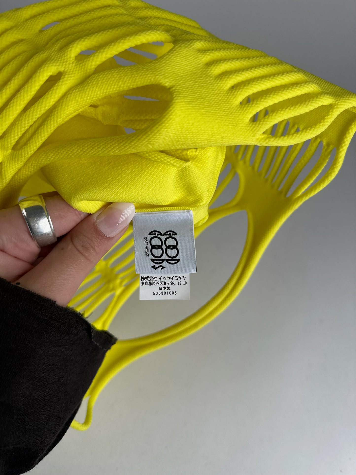 Vintage Issey Miyake Cotton shopper yellow