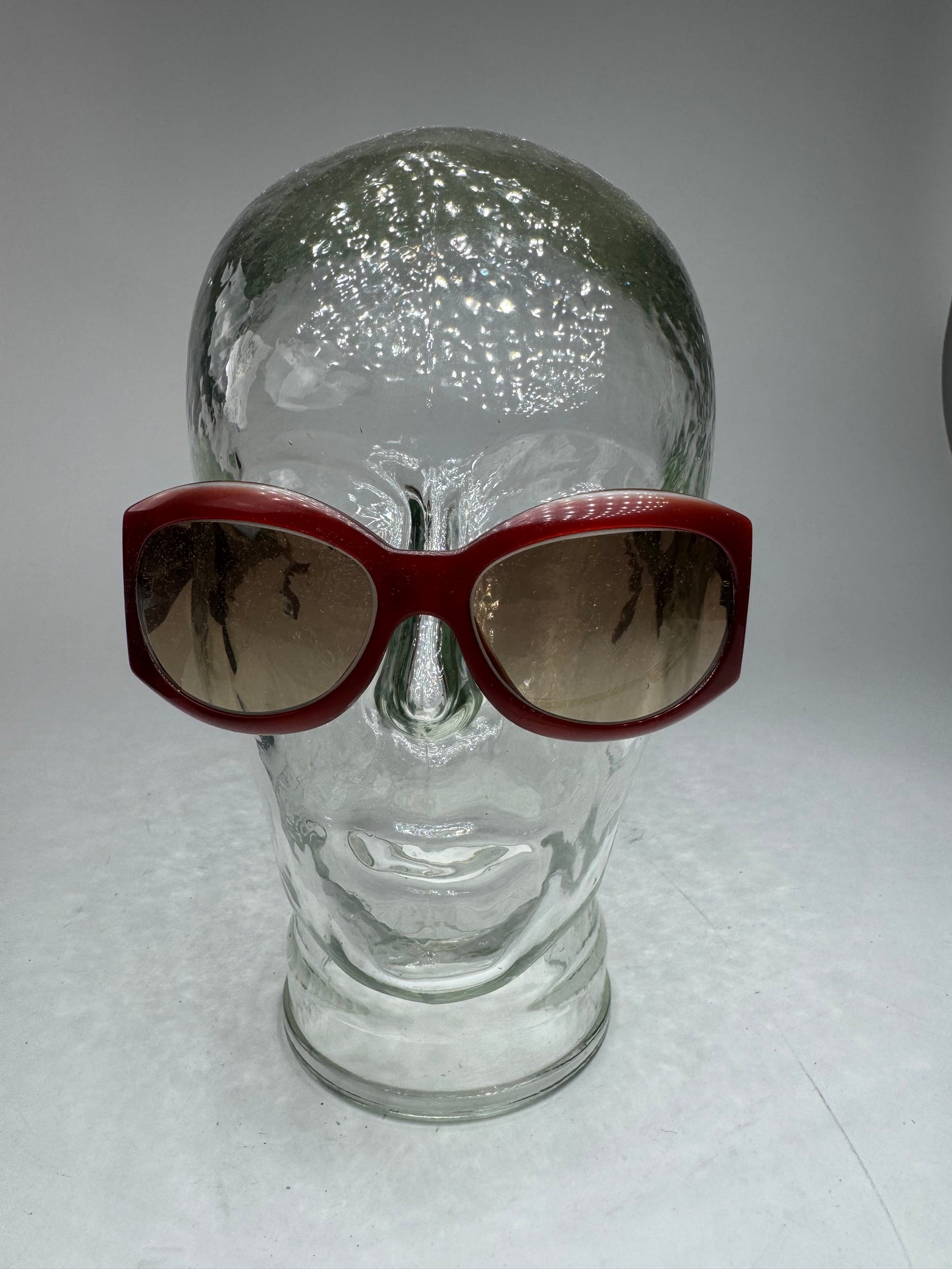 Vintage Chanel CC sunglasses Red