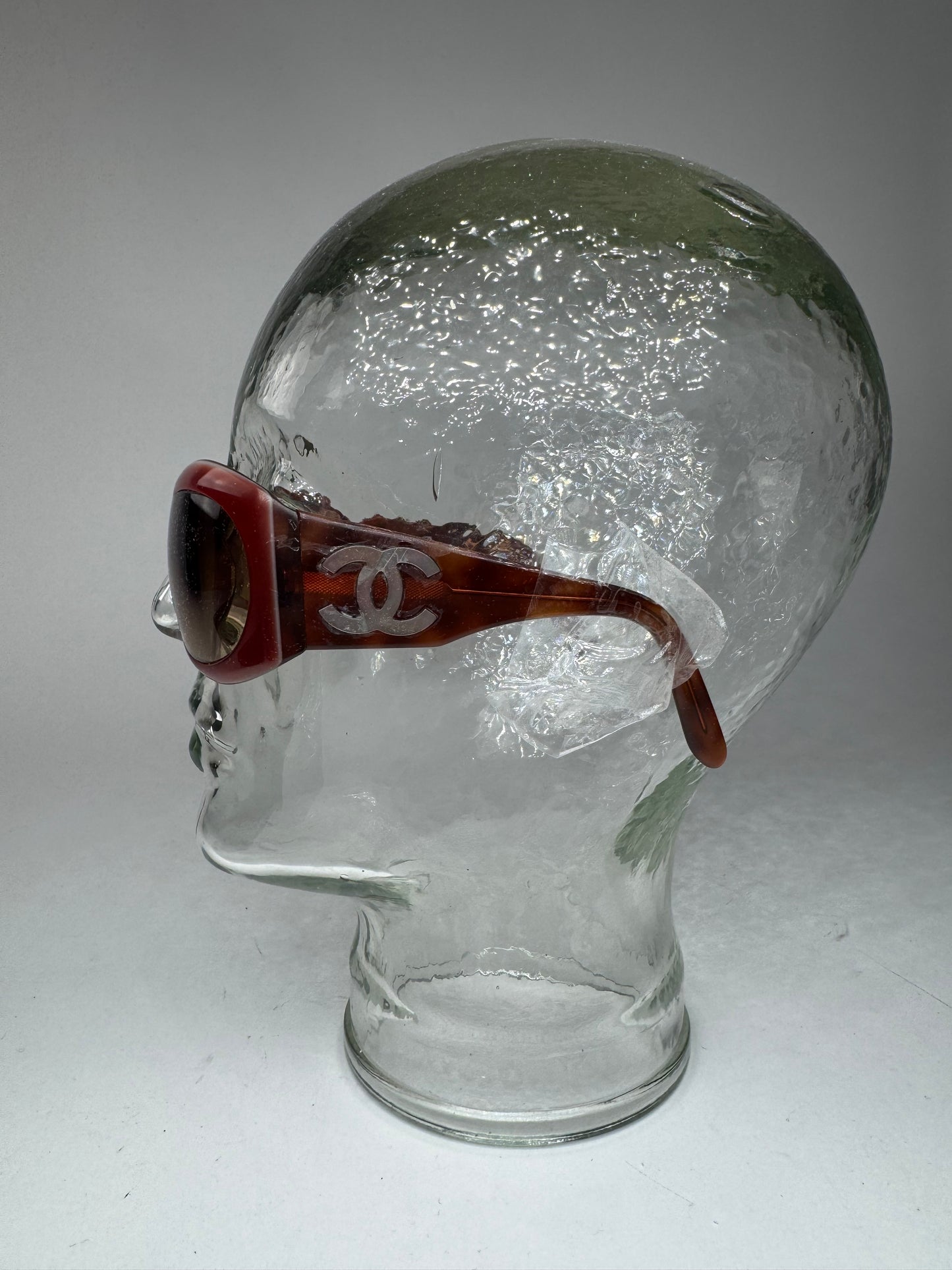 Vintage Chanel CC sunglasses Red