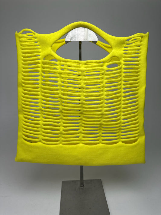 Vintage Issey Miyake cotton shopper yellow