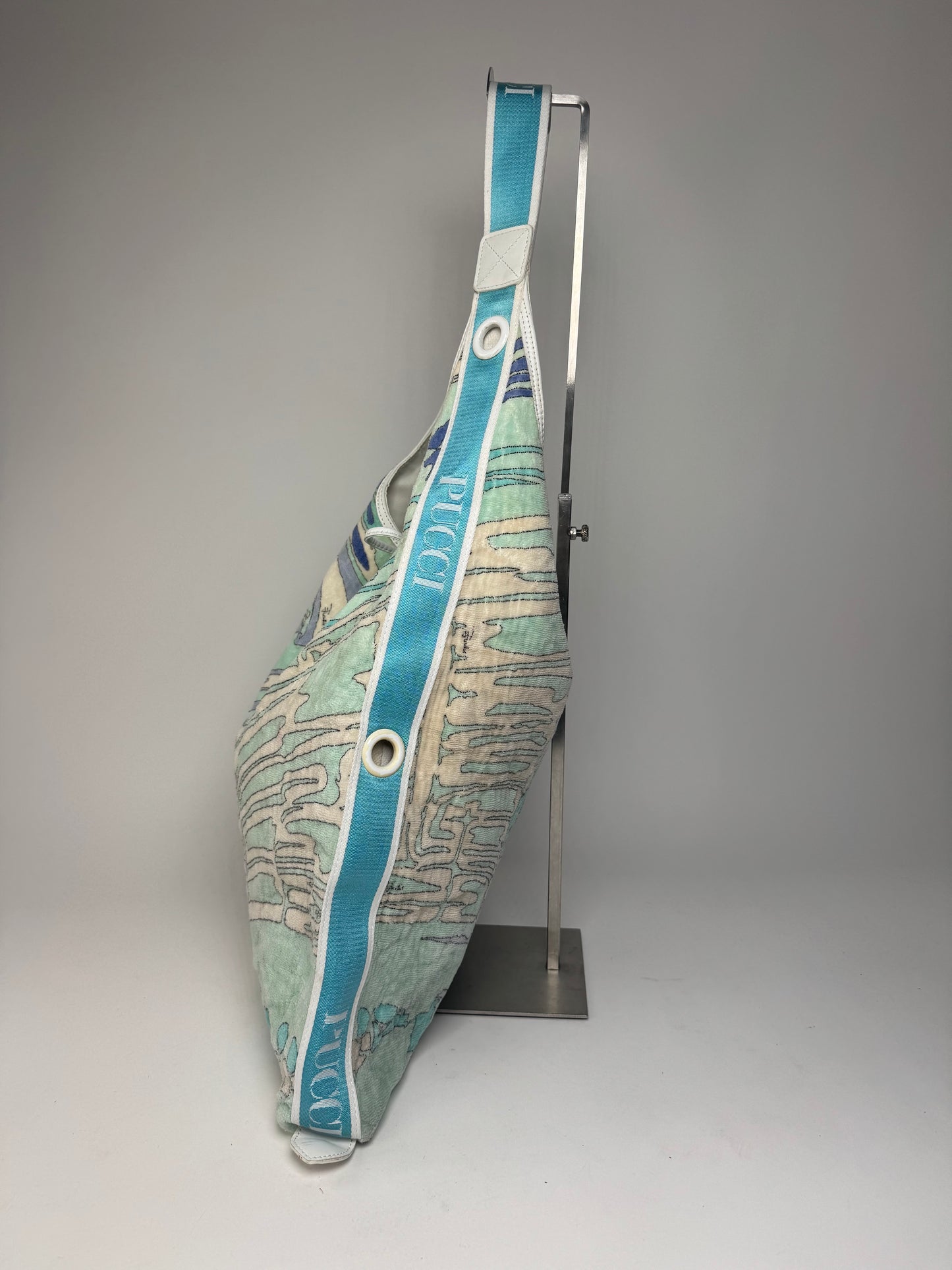 Vintage Emilio Pucci Abstract 2Way Bag white Blue