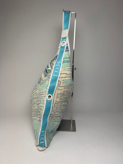 Vintage Emilio Pucci Abstract 2Way Bag white Blue