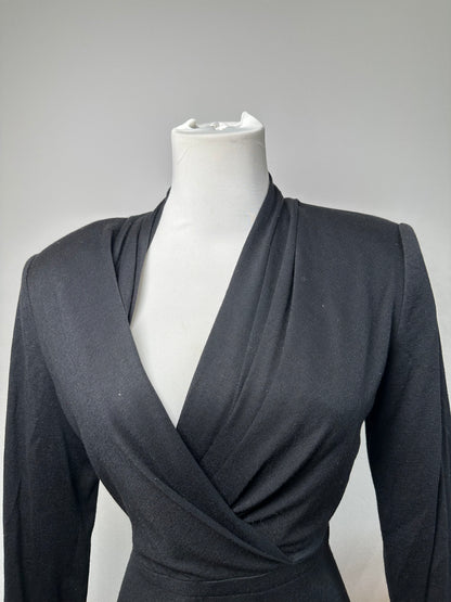Vintage Givenchy Wool Dress M Black