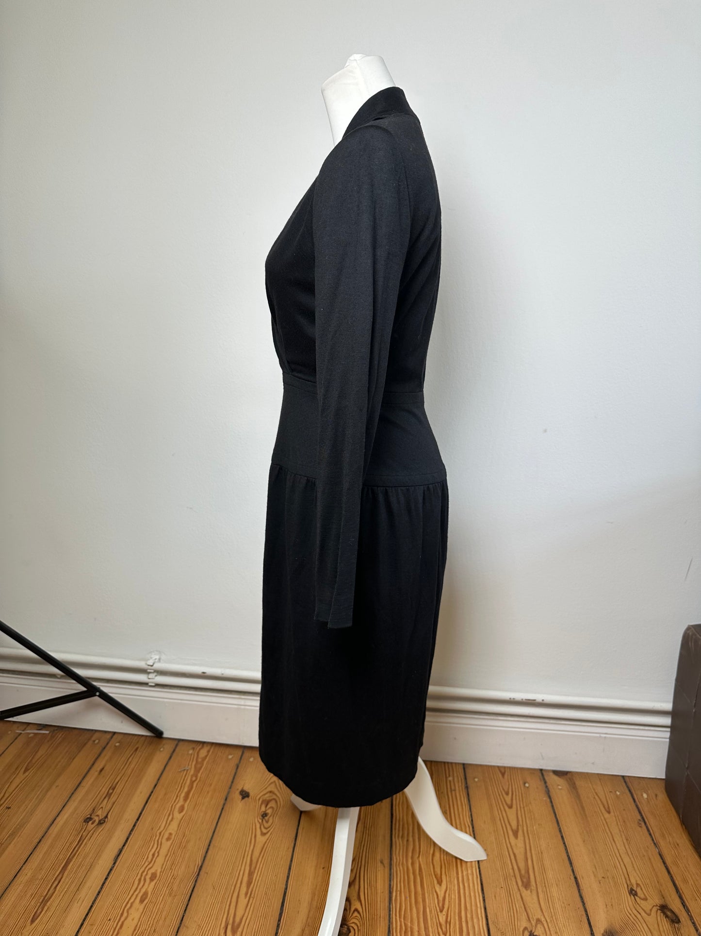 Vintage Givenchy Wool Dress M Black