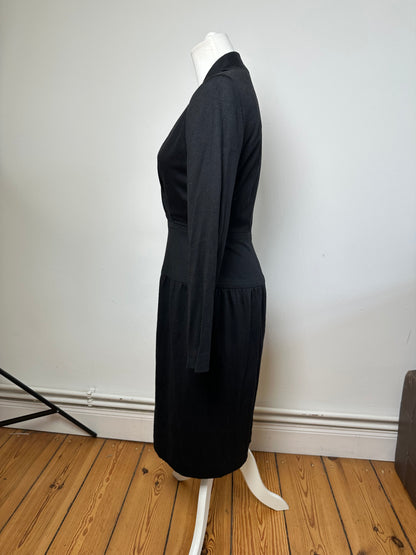 Vintage Givenchy Wool Dress M Black