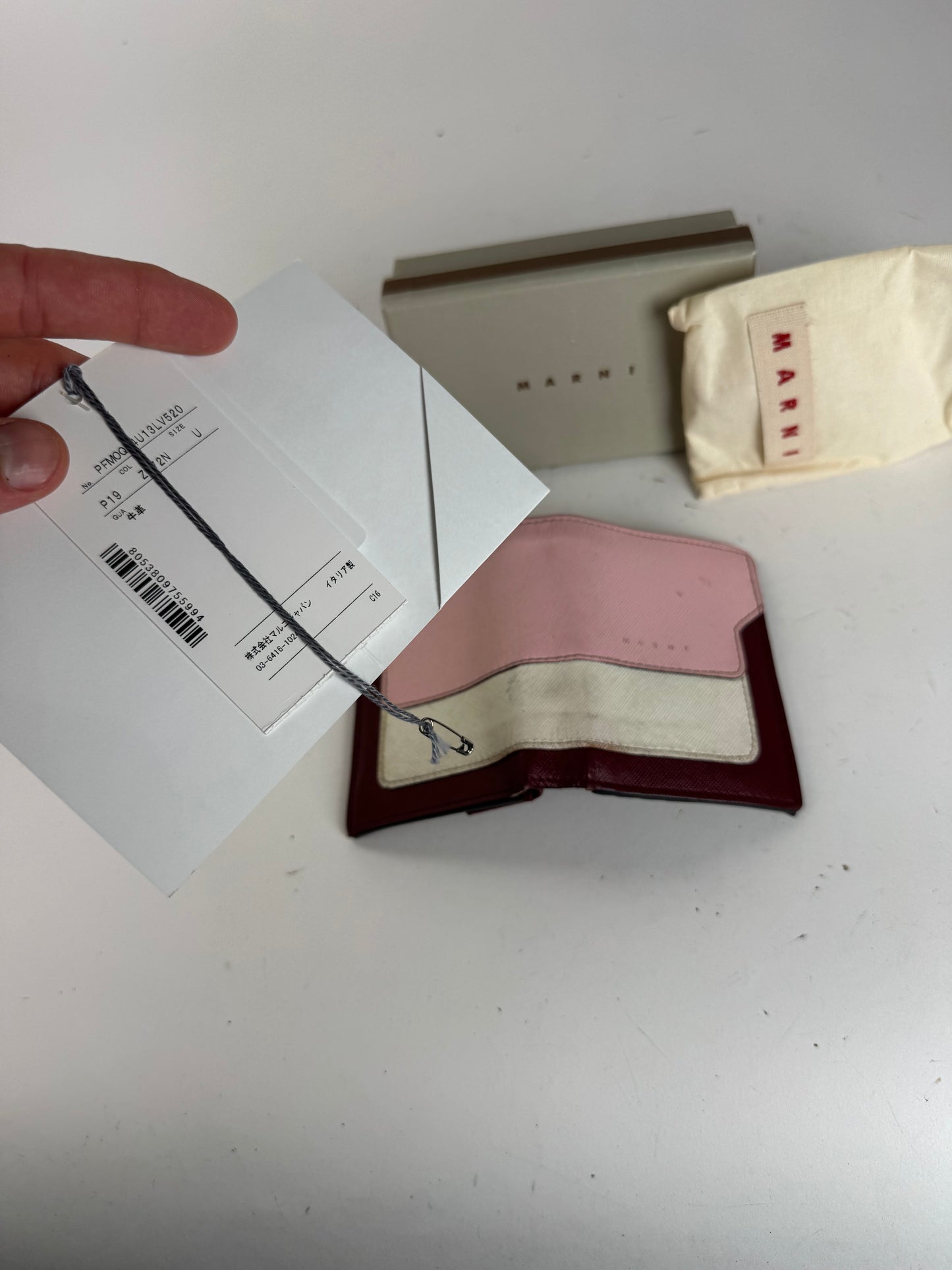 Vintage Marni Leather wallet pink Black Brown