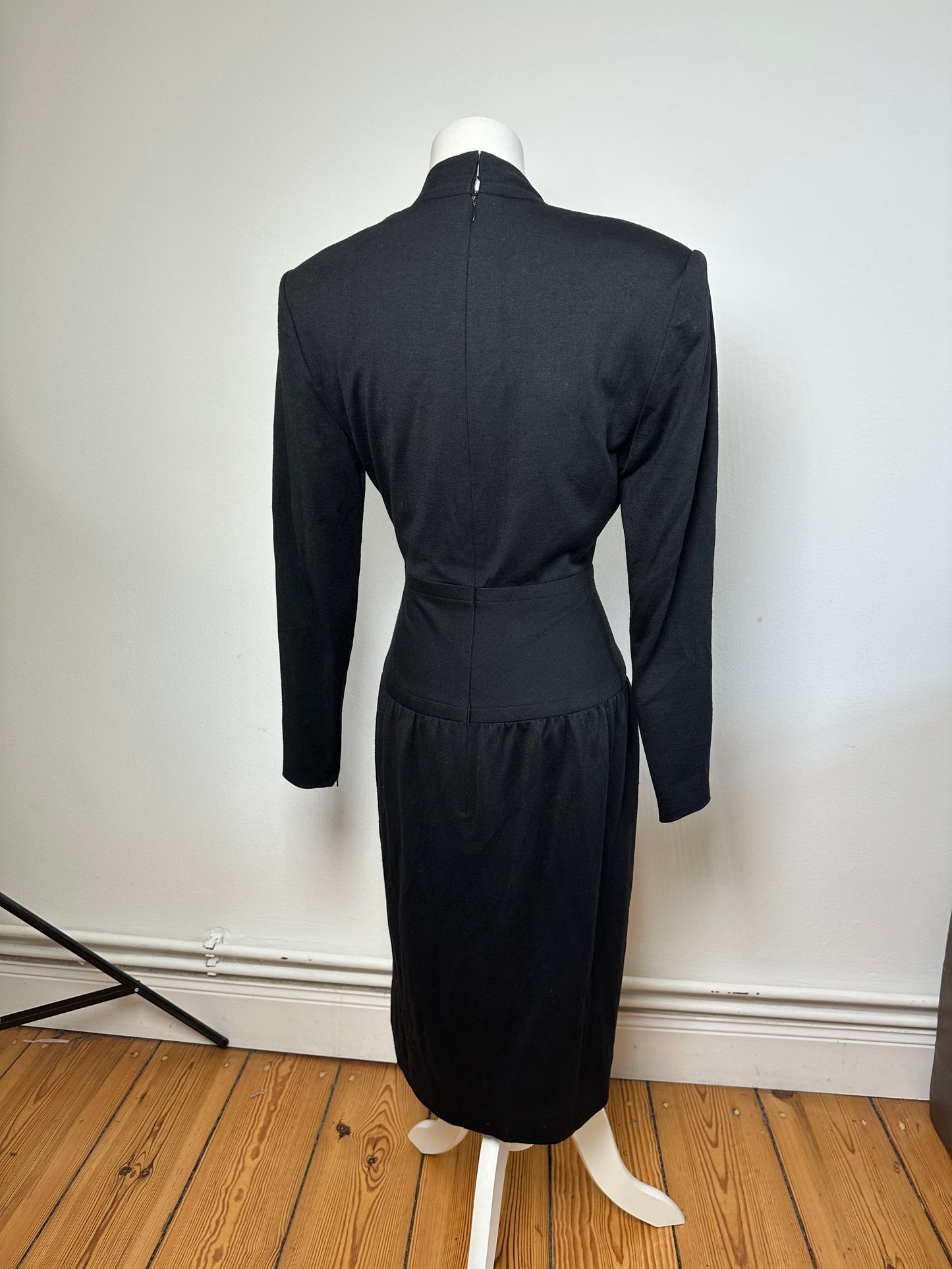 Vintage Givenchy Wool Dress M Black