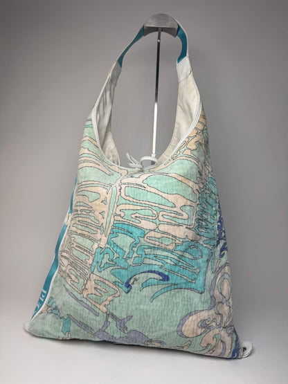 Vintage Emilio Pucci Abstract 2Way Bag white Blue
