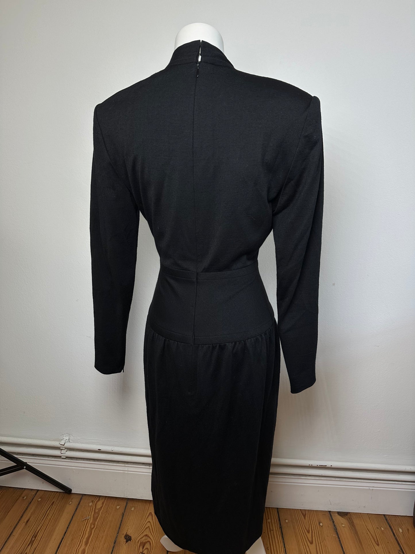 Vintage Givenchy Wool Dress M Black