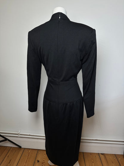 Vintage Givenchy Wool Dress M Black