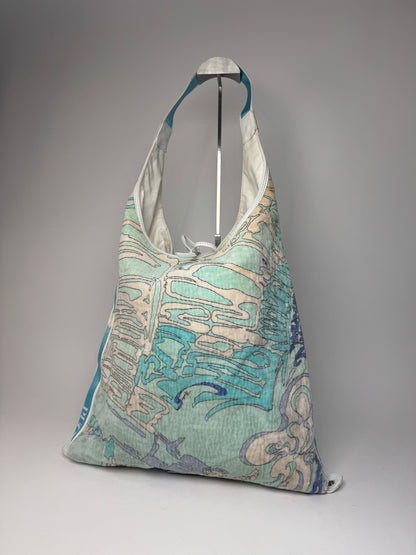 Vintage Emilio Pucci Abstract 2Way Bag white Blue