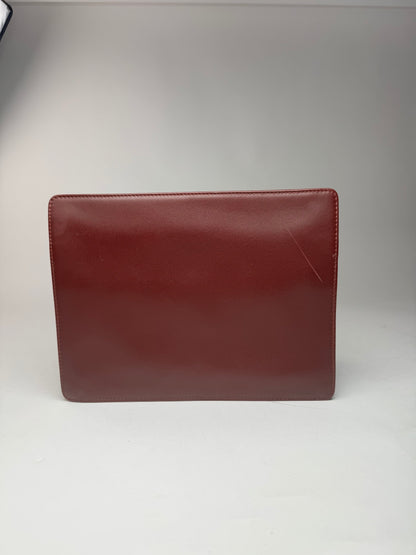 Vintage Cartier leather clutch burgundy