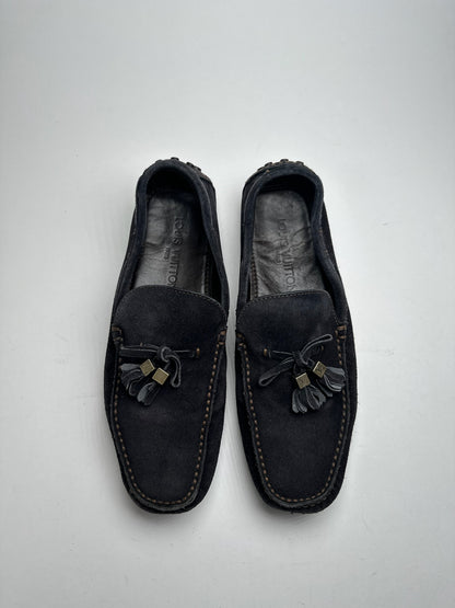 Vintage Louis Vuitton Suede Loafer black