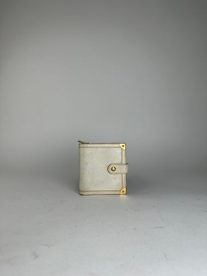 Vintage Louis Vuitton Suhali Compact Wallet Cream Goat Leather