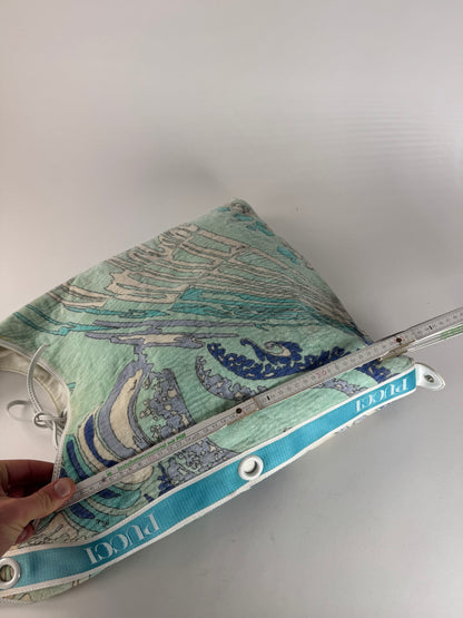 Vintage Emilio Pucci Abstract 2Way Bag white Blue