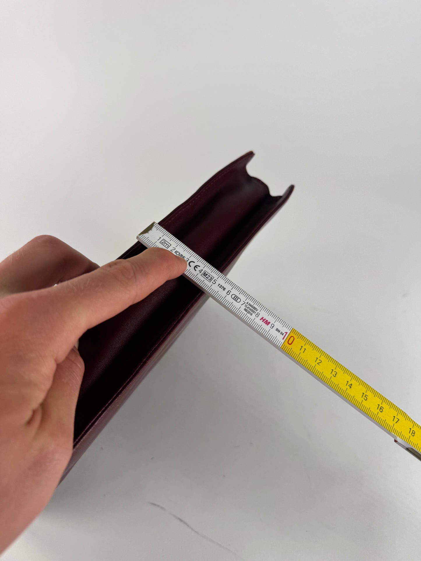 Vintage Cartier leather clutch burgundy