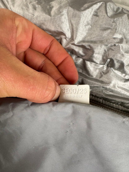 Vintage Celine Paris Puffer duffel bag silver white