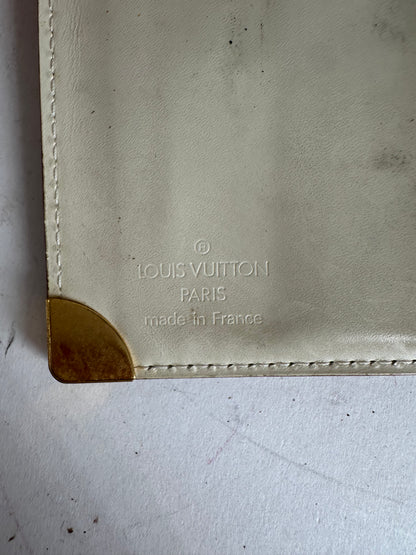 Vintage Louis Vuitton Suhali Compact Wallet Cream Goat Leather