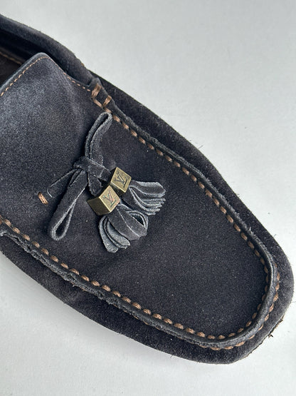 Vintage Louis Vuitton Suede Loafer black