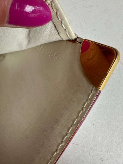Vintage Louis Vuitton Suhali Compact Wallet Cream Goat Leather