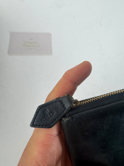 Vintage Vivienne Westwood Leather Zippy Wallet Black
