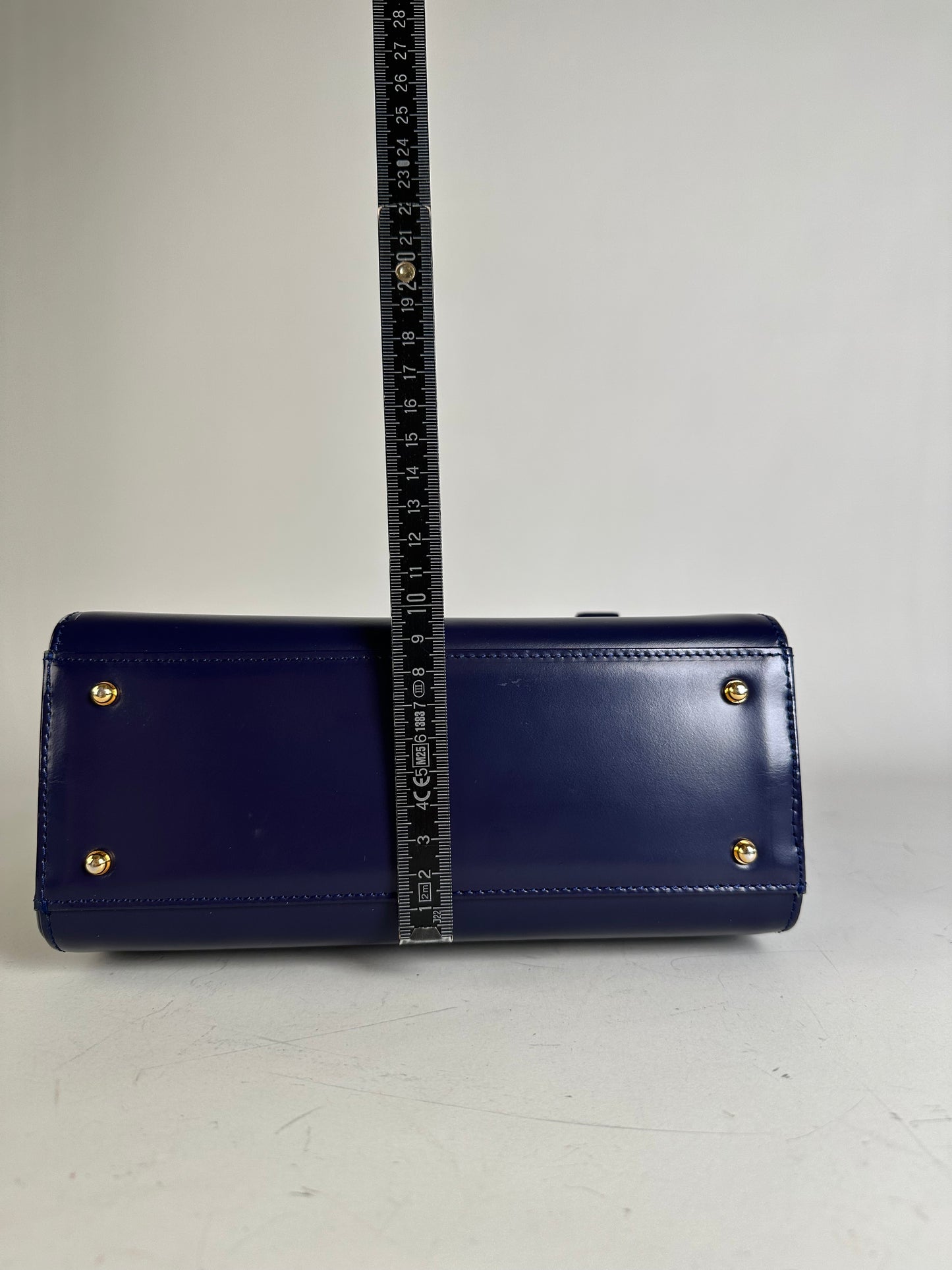 Vintage Givenchy 4G Logo Leather Bag Navy Gold