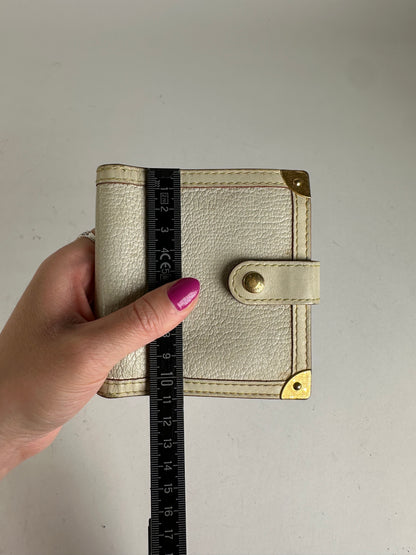 Vintage Louis Vuitton Suhali Compact Wallet Cream Goat Leather