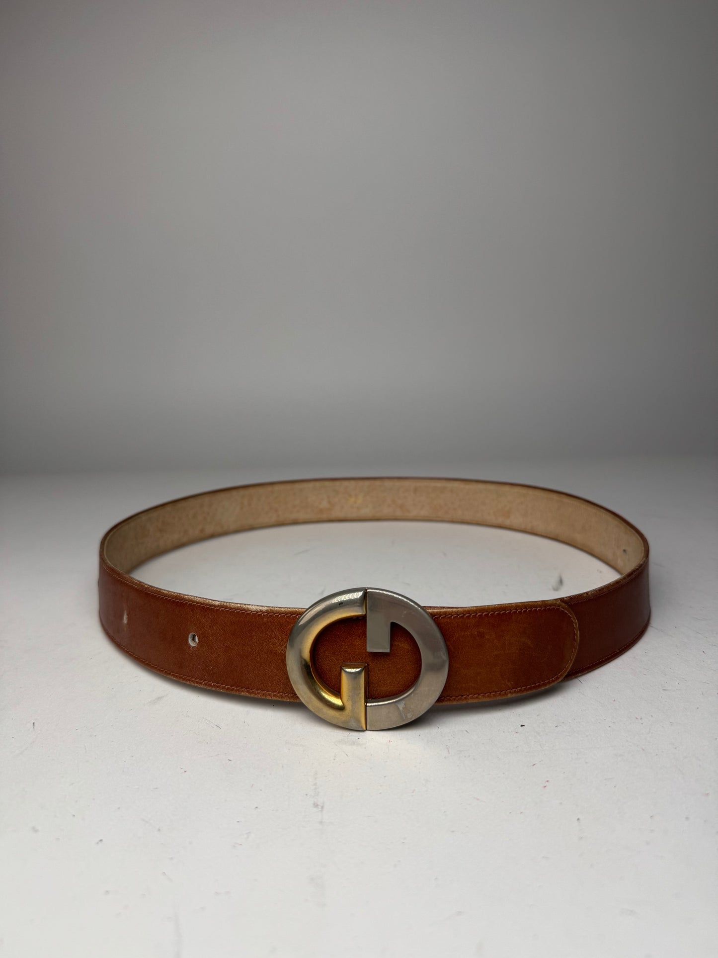 Vintage Gucci Leather Belt Brown
