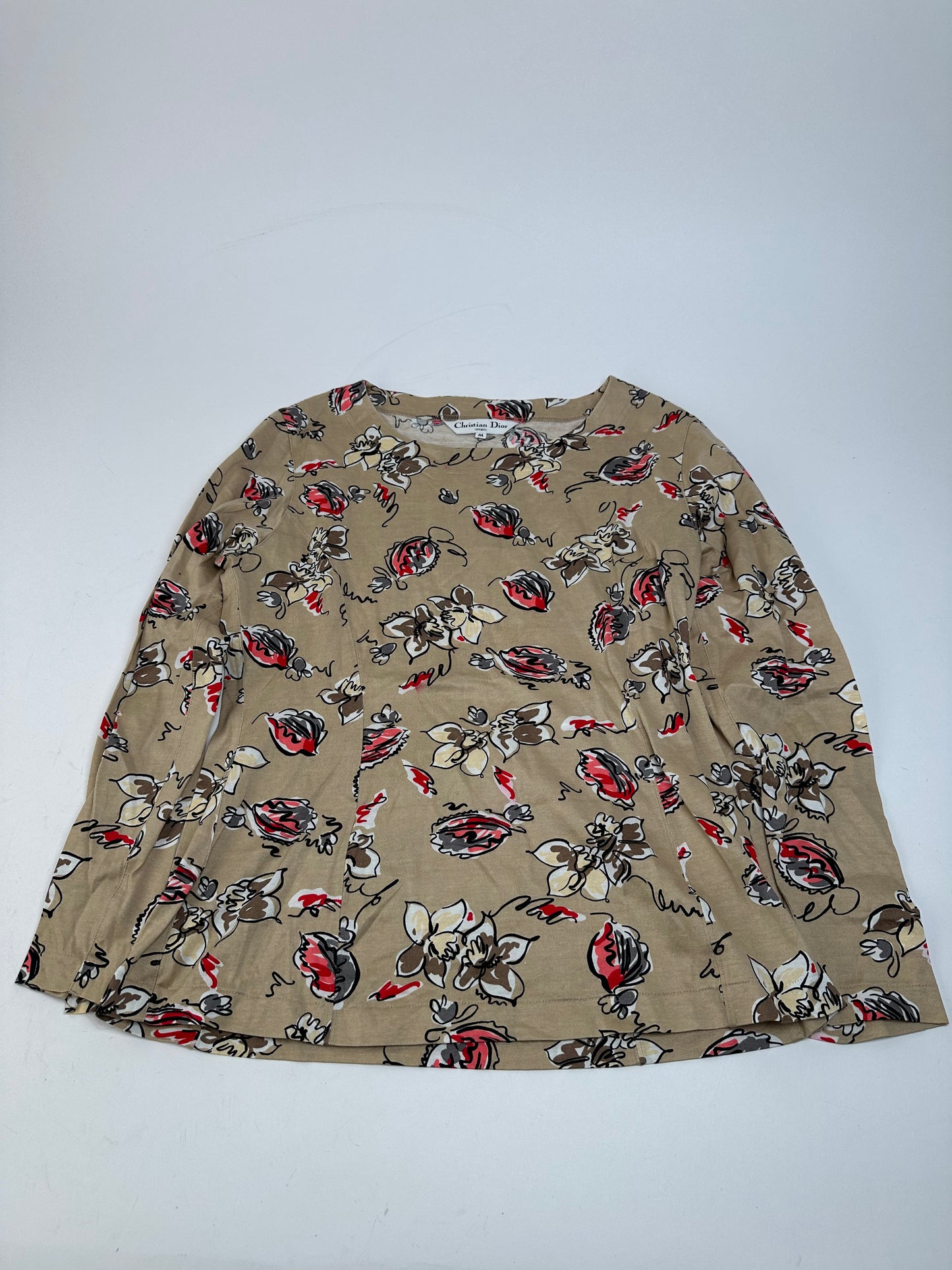 Vintage Dior Crewneck Sweater Gold Floral M