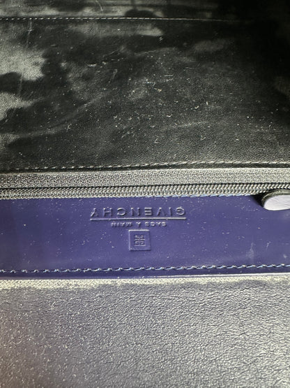 Vintage Givenchy 4G Logo Leather Bag Navy Gold