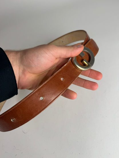 Vintage Gucci Leather Belt Brown
