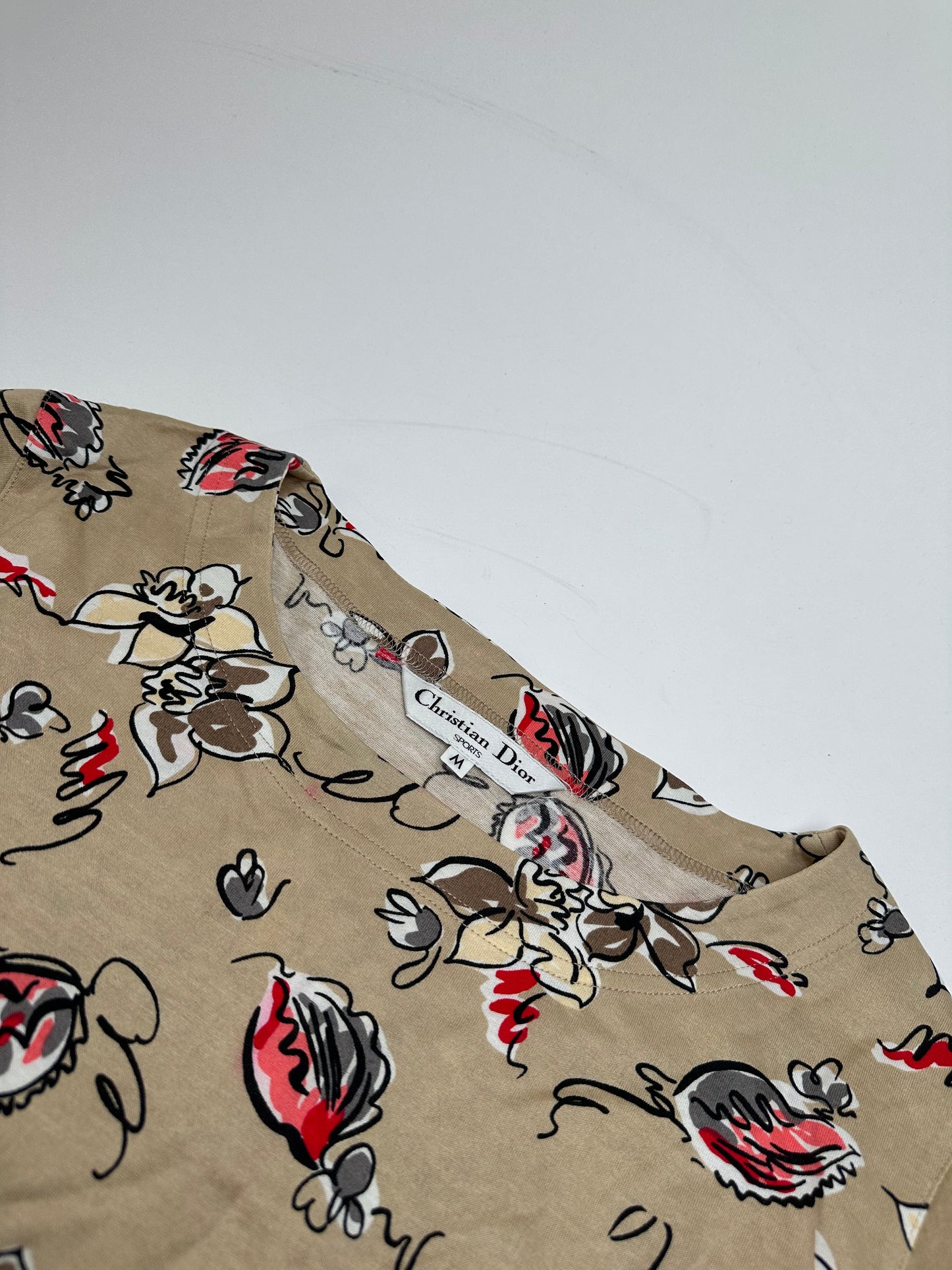 Vintage Dior Crewneck Sweater Gold Floral M