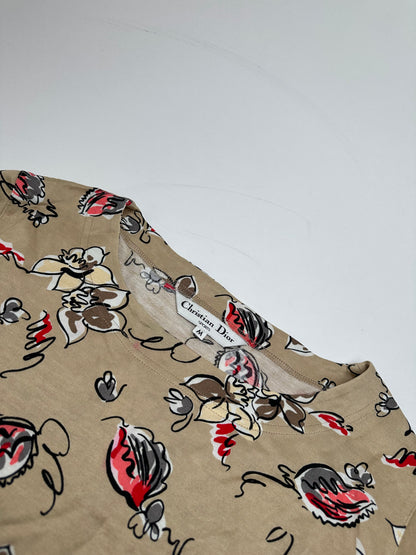 Vintage Dior Crewneck Sweater Gold Floral M