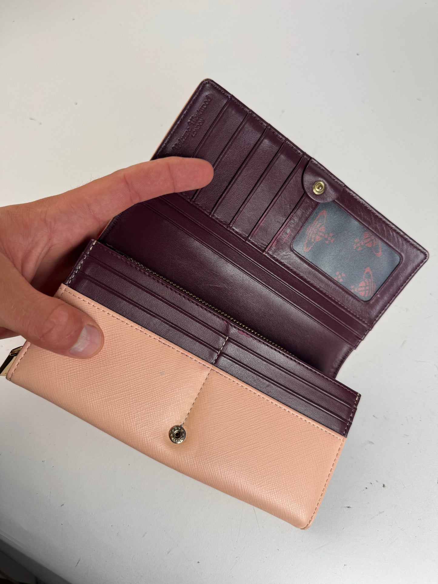 Vintage Vivienne Westwood leather wallet pink