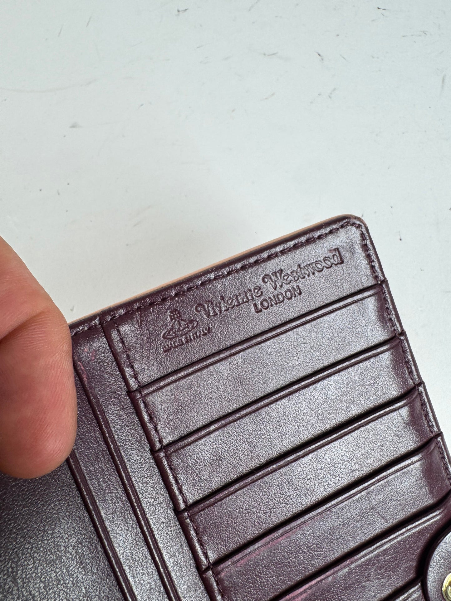 Vintage Vivienne Westwood leather wallet pink