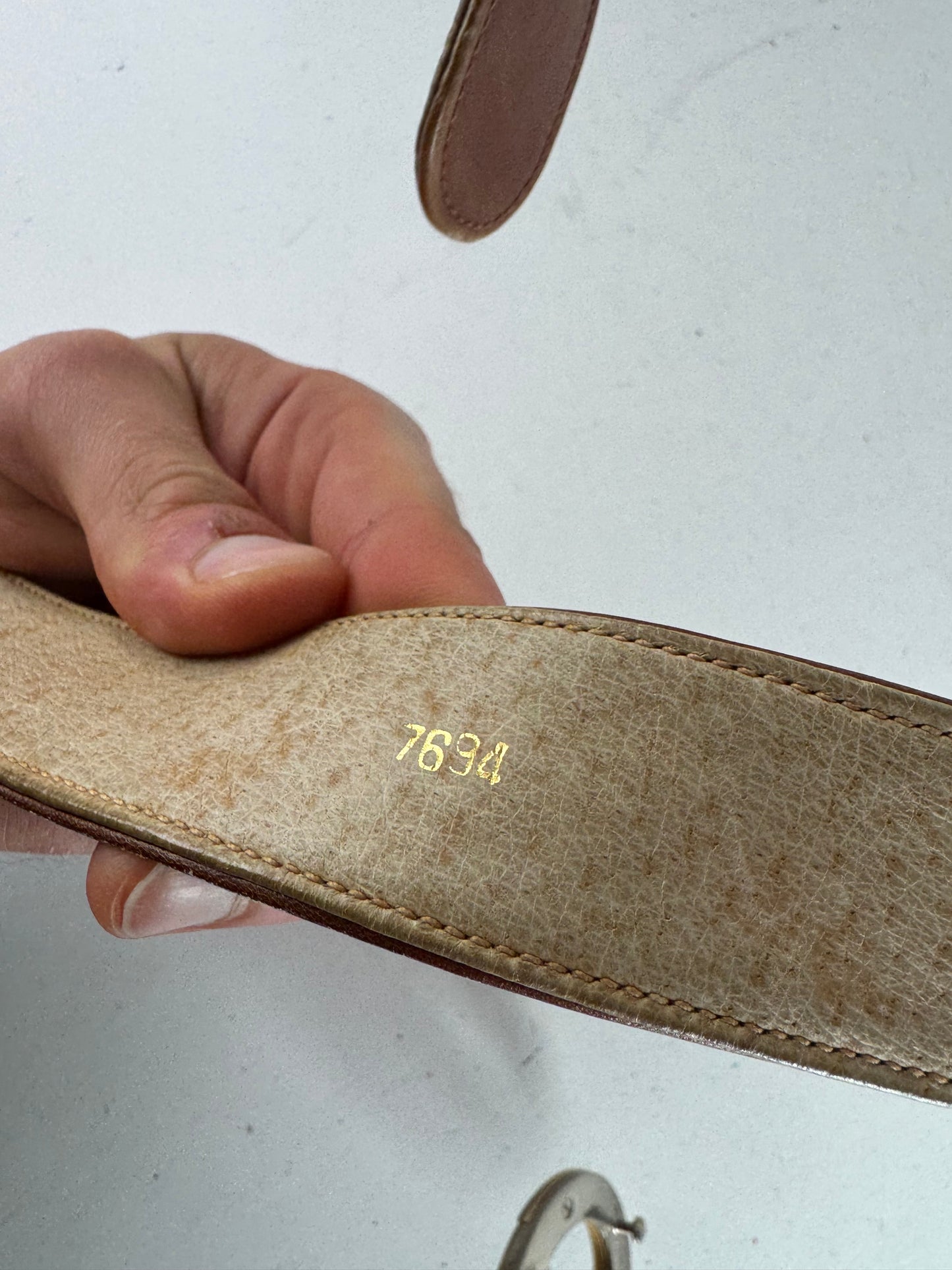 Vintage Gucci Leather Belt Brown