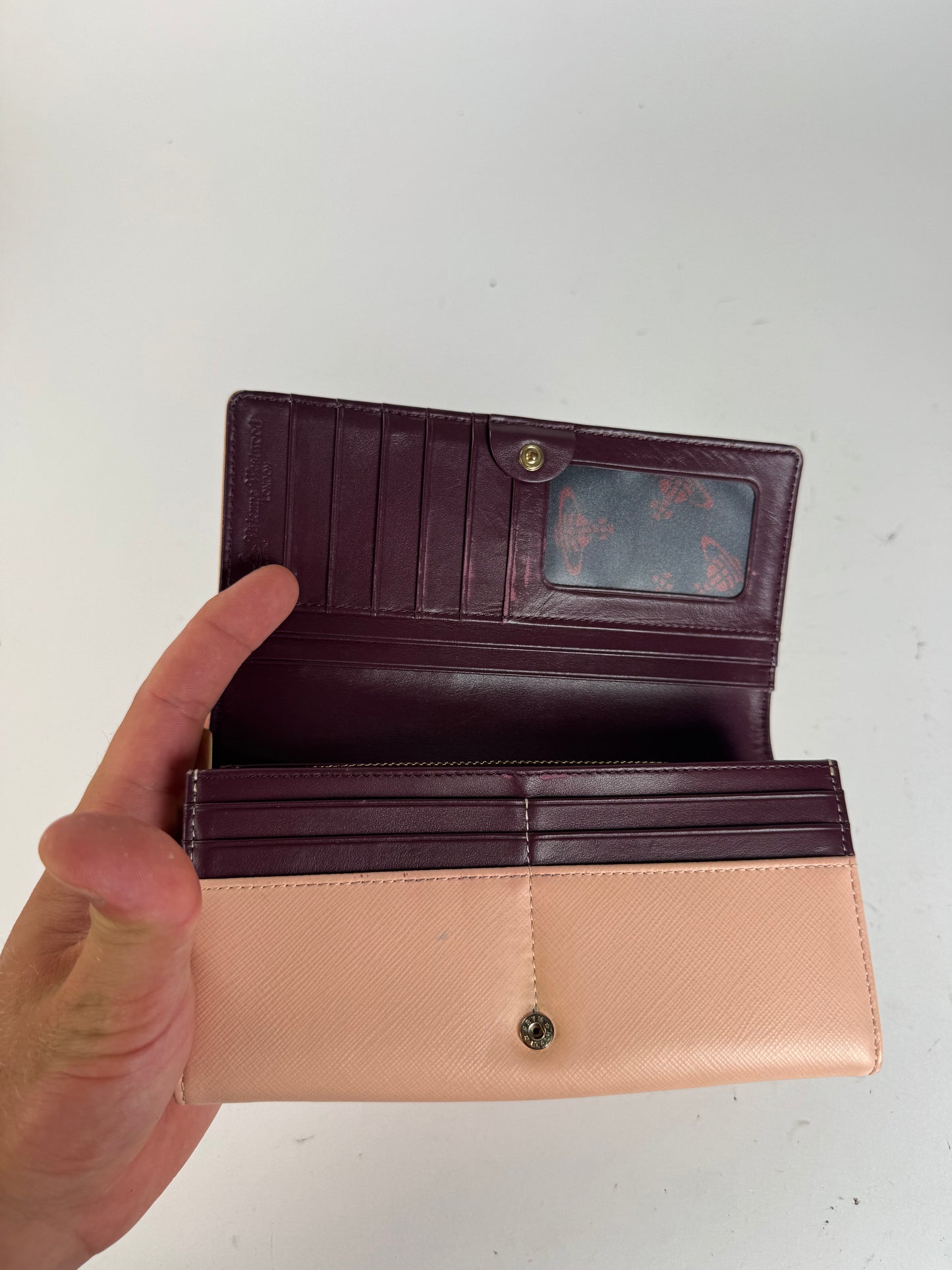 Vintage Vivienne Westwood leather wallet pink