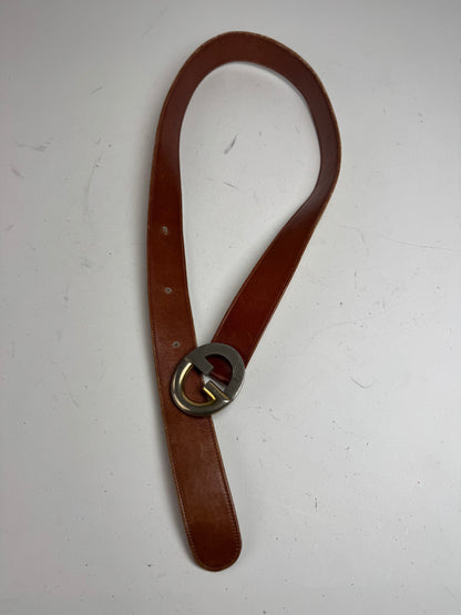 Vintage Gucci Leather Belt Brown