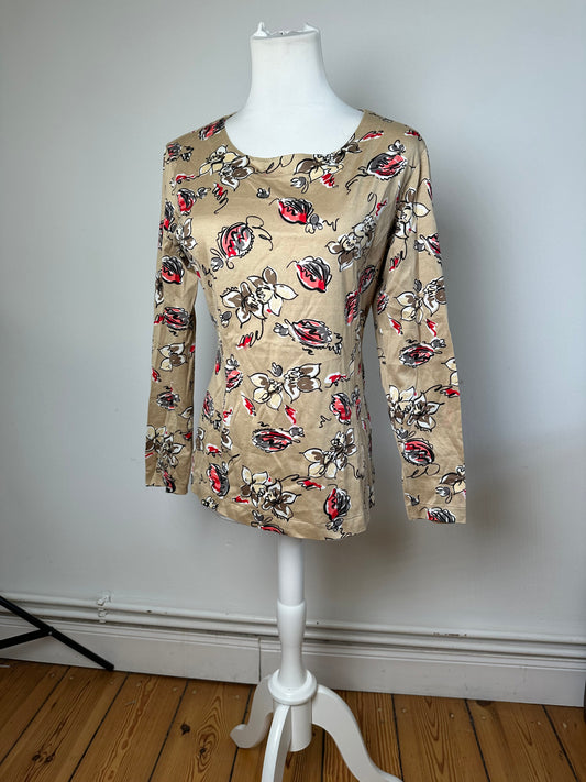 Vintage Dior Crewneck Sweater Gold Floral M