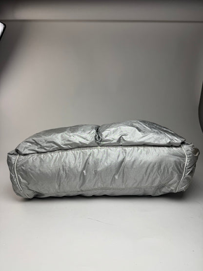 Vintage Celine Paris Puffer duffel bag silver white