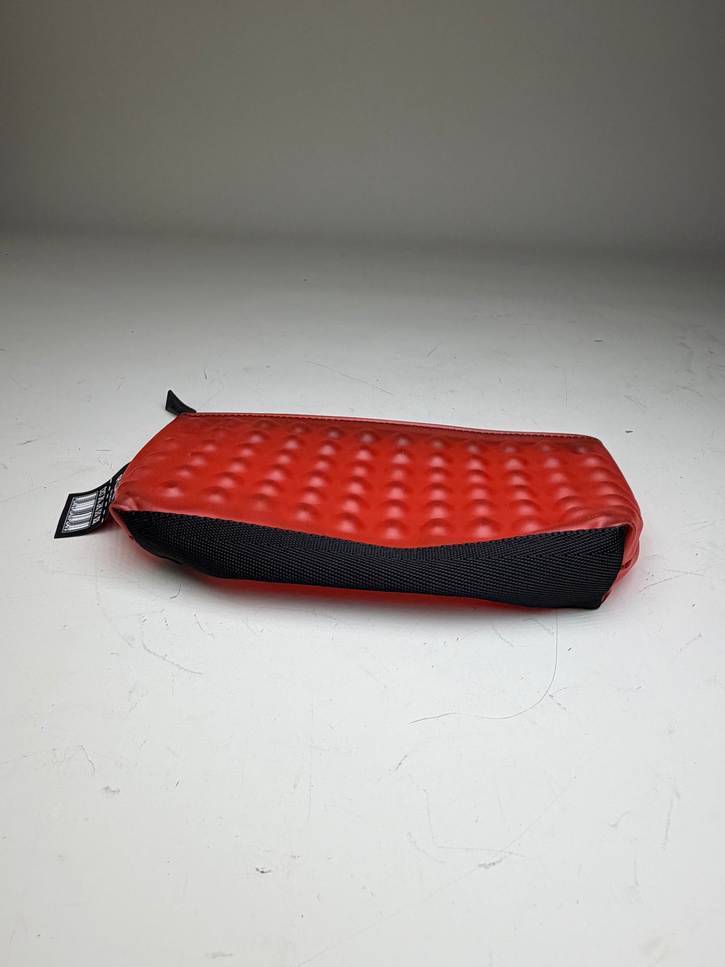 Vintage Issey Miyake Rubber Nylon Pouch Red Black Zip