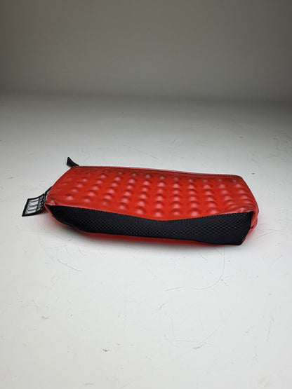 Vintage Issey Miyake Rubber Nylon Pouch Red Black Zip