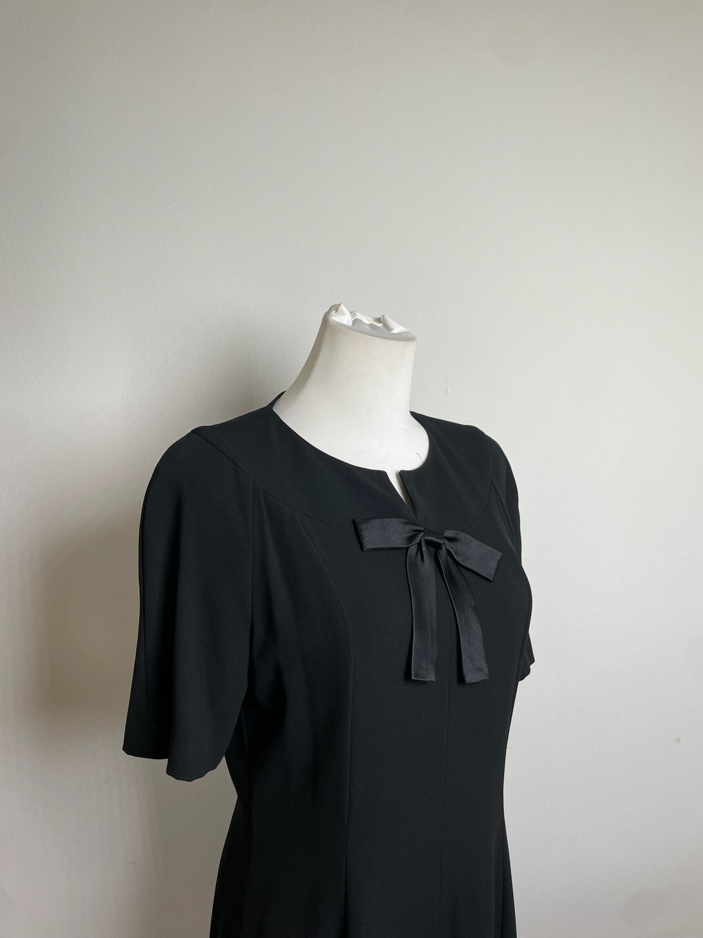 Vintage Givenchy Minimalist Black Dress Polyester Blend XXL