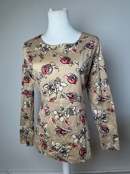 Vintage Dior Crewneck Sweater Gold Floral M