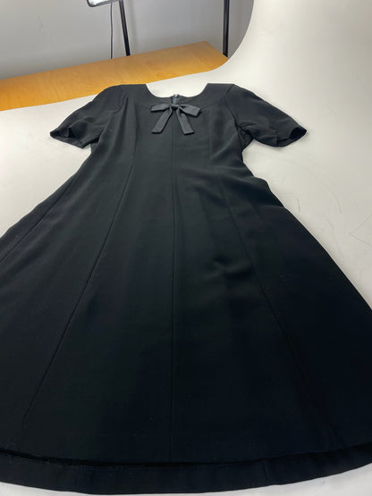 Vintage Givenchy Minimalist Black Dress Polyester Blend XXL