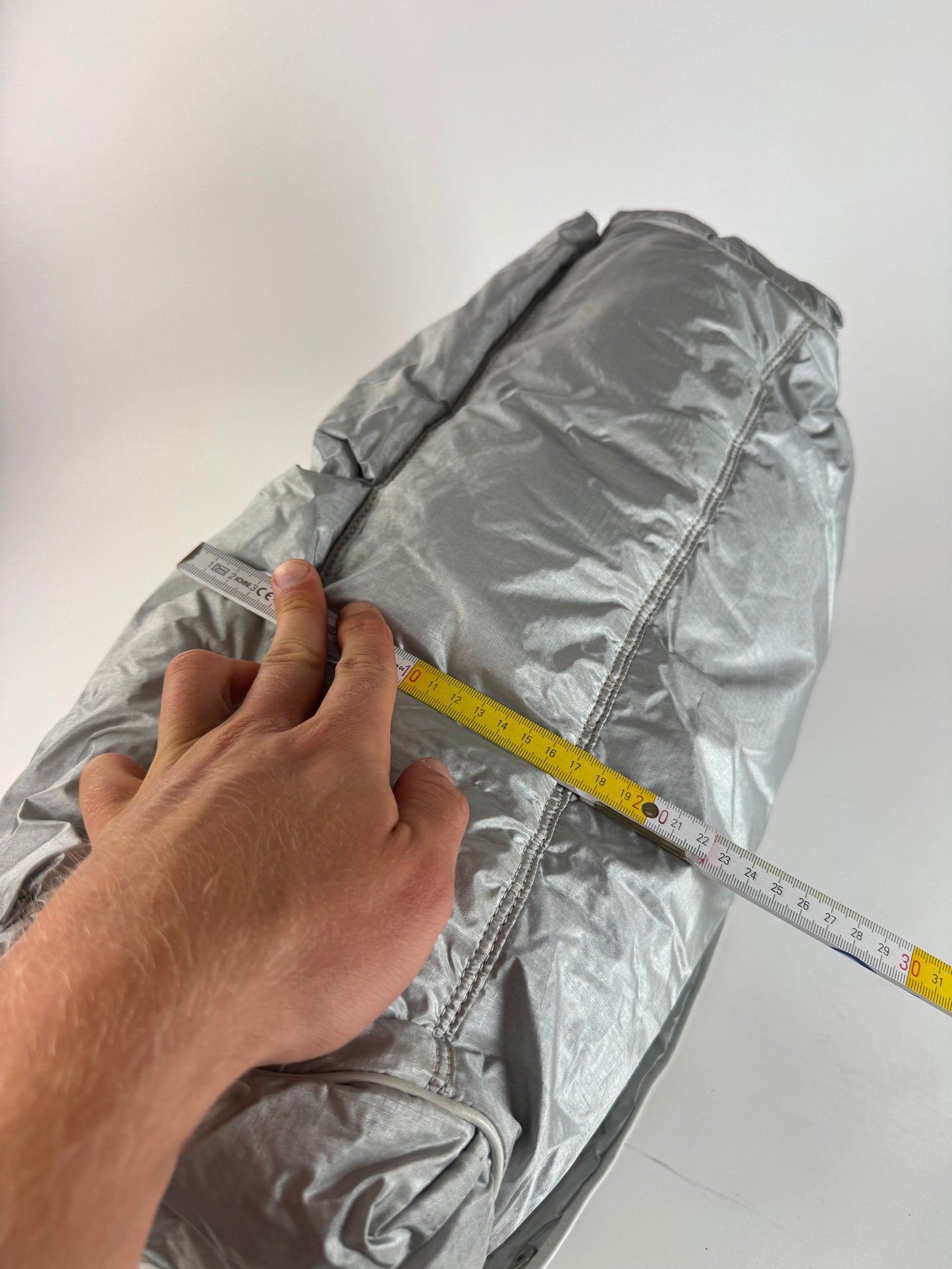 Vintage Celine Paris Puffer duffel bag silver white