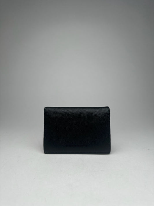 Vintage Burberry Leather Card Holder black