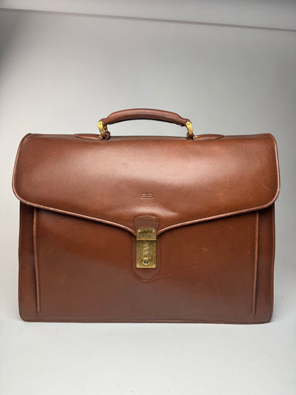 Vintage Balenciaga Leather Briefcase brown