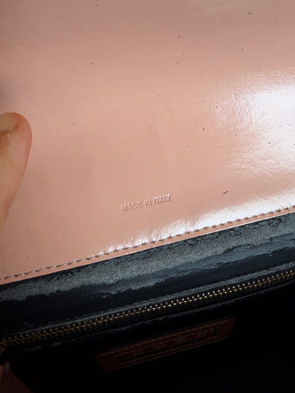 Vintage Marni Leather Shoulder Bag Pink Orange Cream